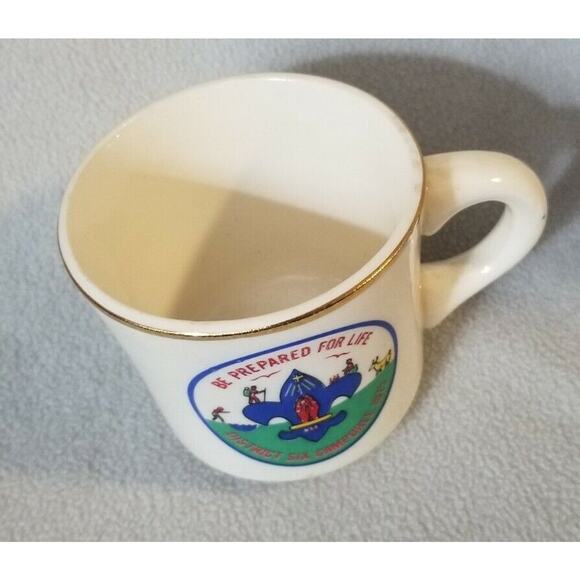 Vintage BSA Camp Coffee Mug Be Prepared District Six Camporee 1975 Boy Scout - Picture 3 of 7